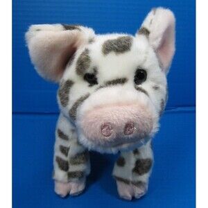 Douglas Pauline Spotted Pig Plush 10" Small White Gray Spots w/Tag 1890